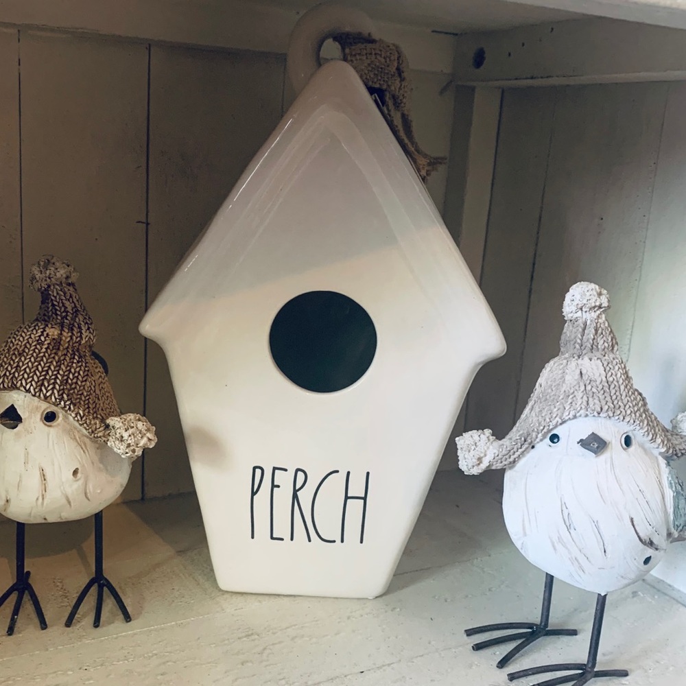 Rae Dunn Tapered Bird House “PERCH”